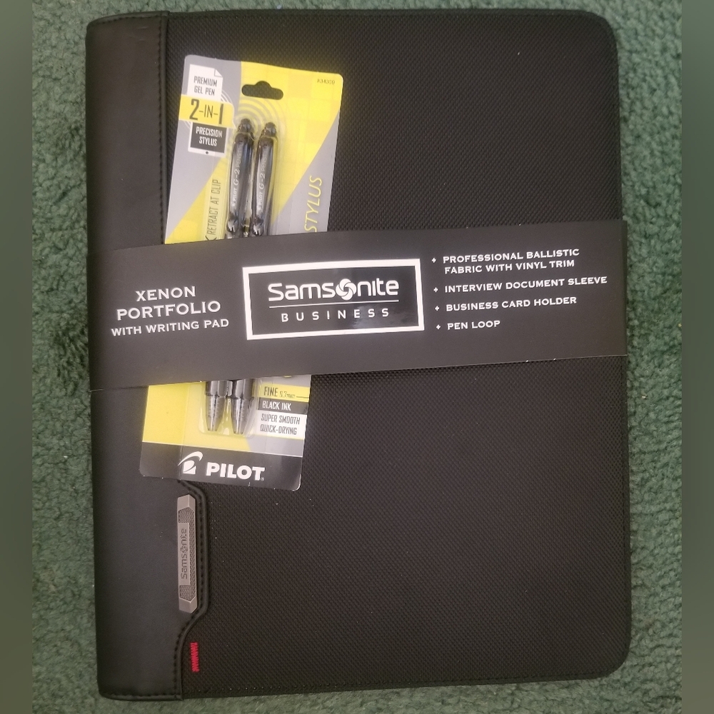 Samsonite Black Xenon Business Portfolio With Writing Pad
